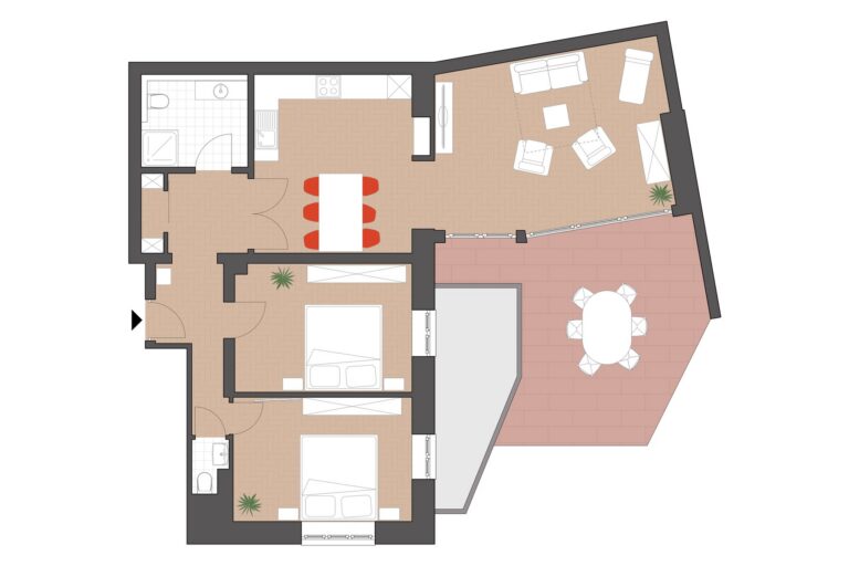 Floor plan GAISBERG Deluxe · 1st floor right