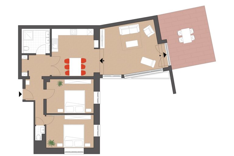 Floor plan GAISBERG Deluxe · 2nd floor right