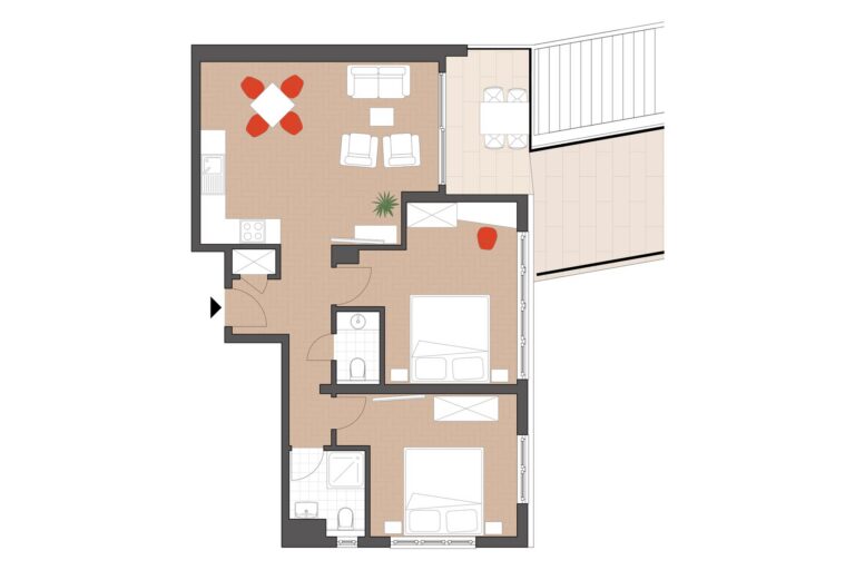 Floor plan GAISBERG Comfort · 3rd floor right
