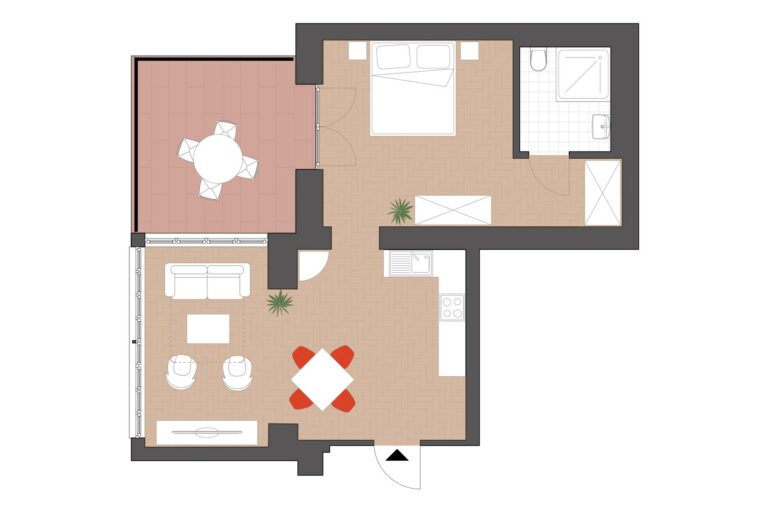Floor plan GAISBERG Standard · Ground floor left