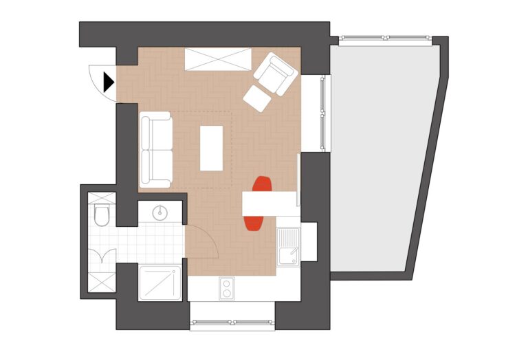 Floor plan GAISBERG Tiny · Ground floor right