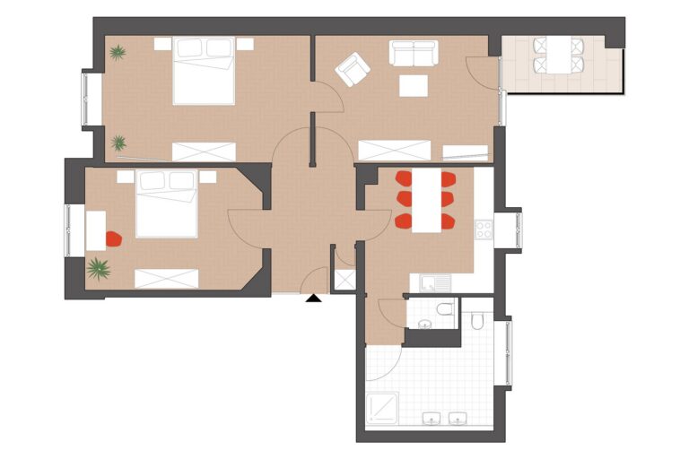 Floor plan MOLTKE Deluxe · Top floor