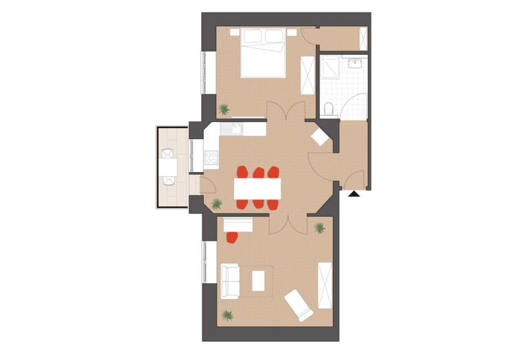 Floor plan MOLTKE Standard · Ground floor left