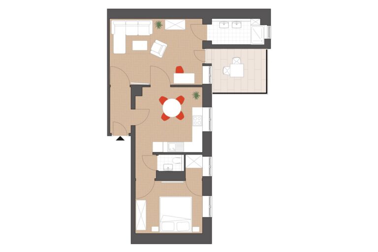 Floor plan MOLTKE Standard · Ground floor right
